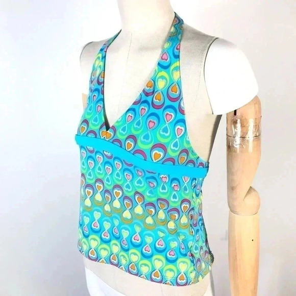 💕Angel Beach Girl's Blue Green Tankini Top  Swimsuit - Picture 2 of 8